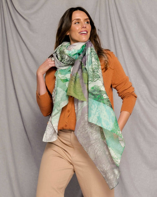 SALTUS silk-cotton scarf