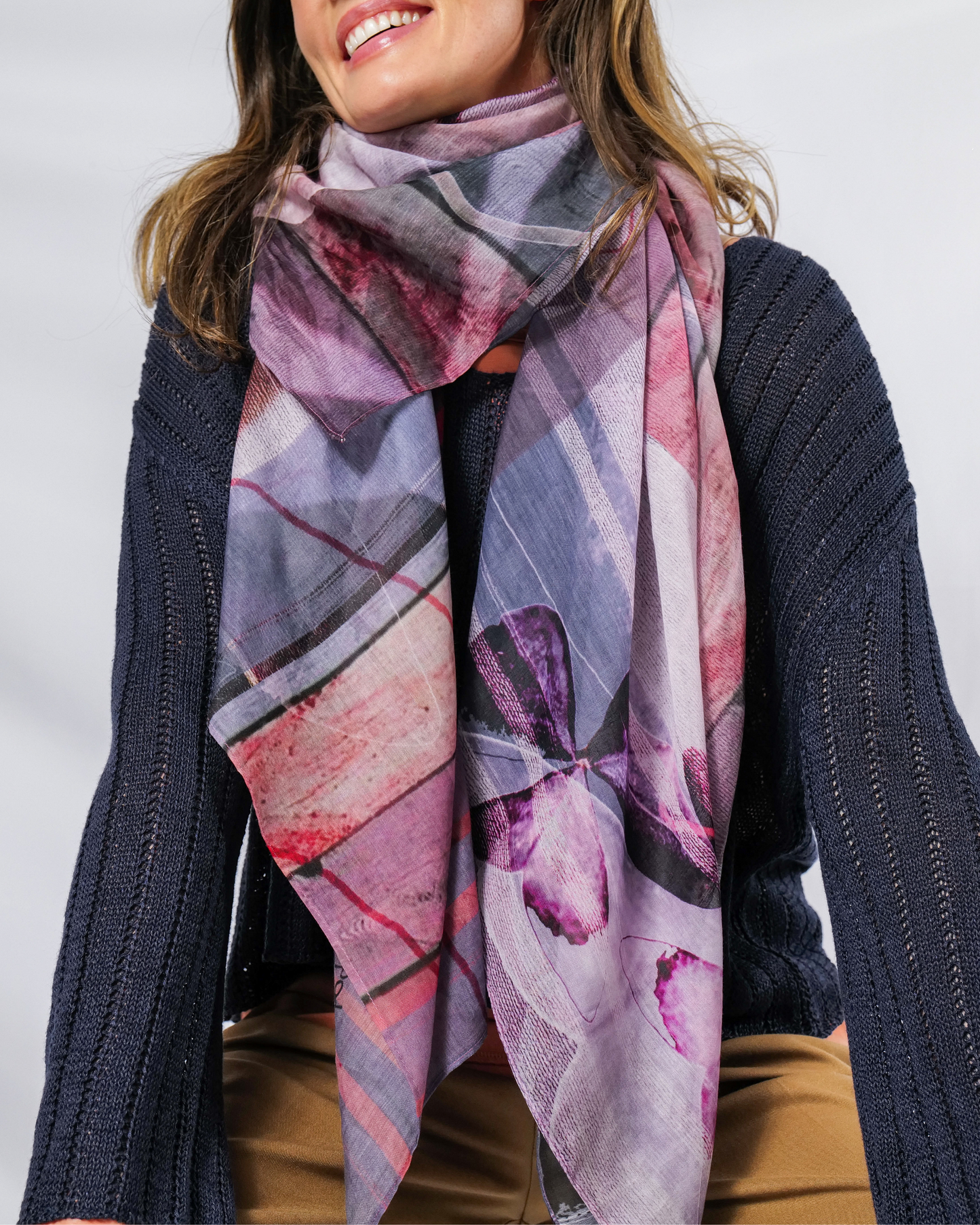 FABLE silk-cotton scarf
