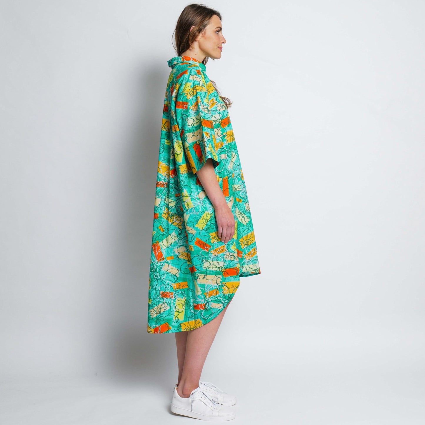 MARGOT Cotton Print Shirt Dress | Solace