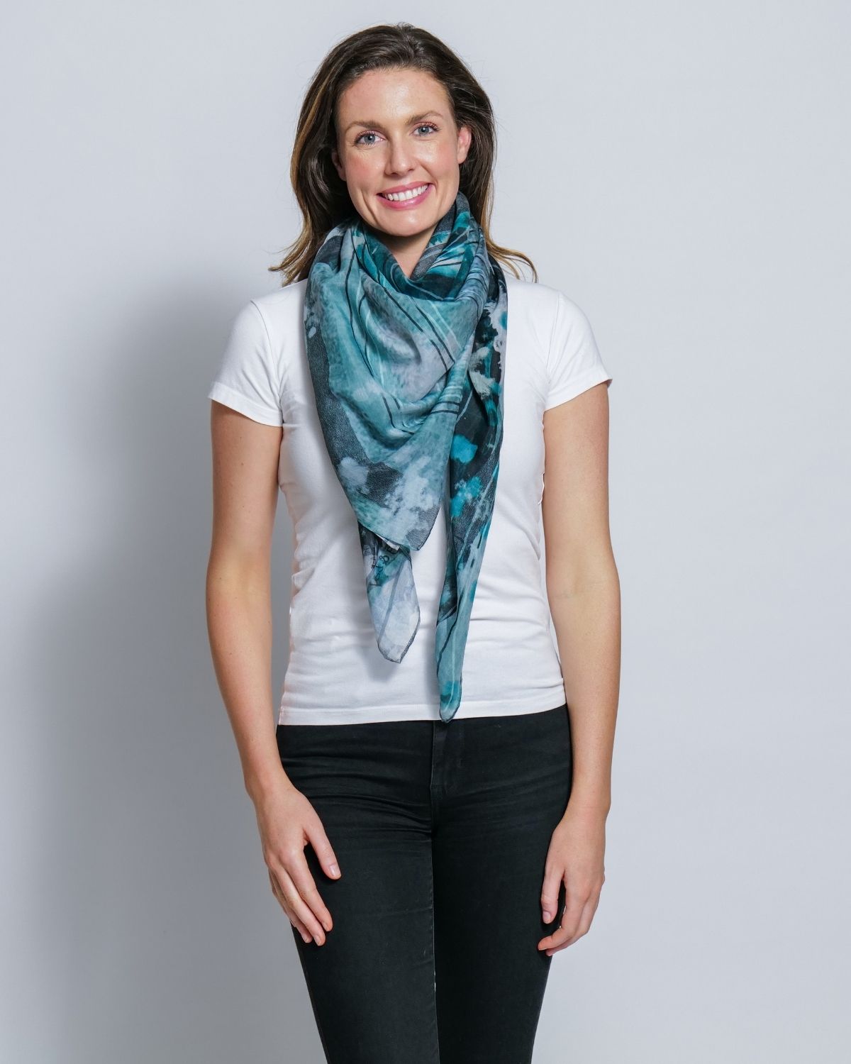 ADRIFT silk-cotton scarf