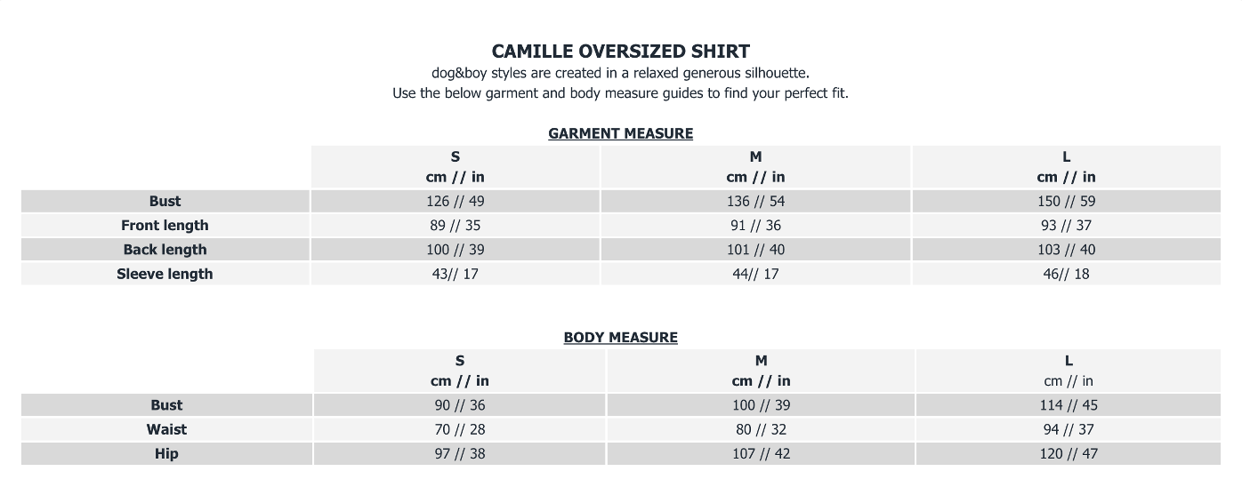 CAMILLE oversized shirt | Perception