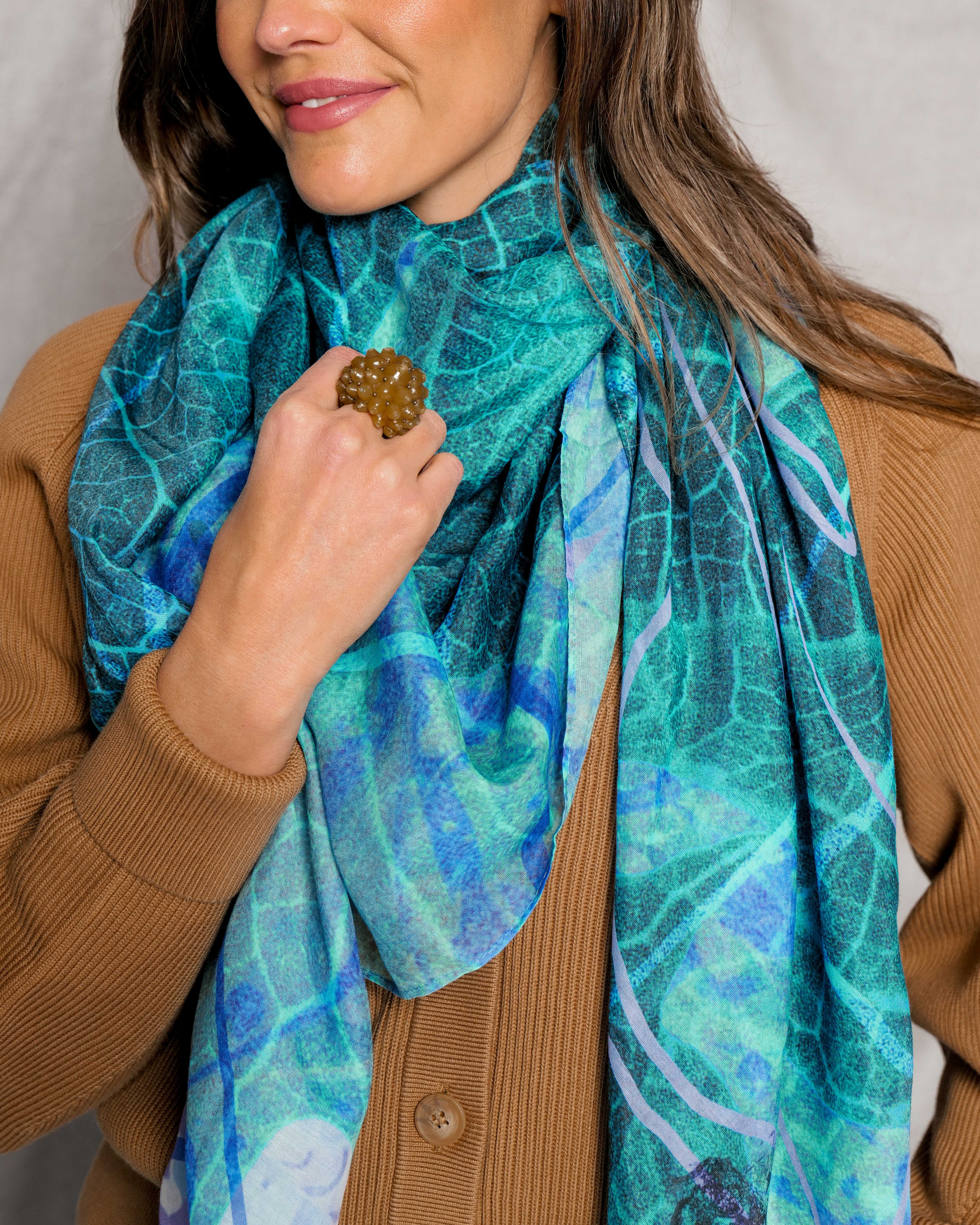 designed in australia melbourne silk cotton scarf