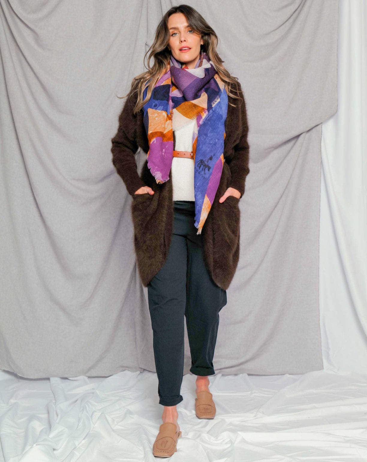 style a wool scarf in winter inspo