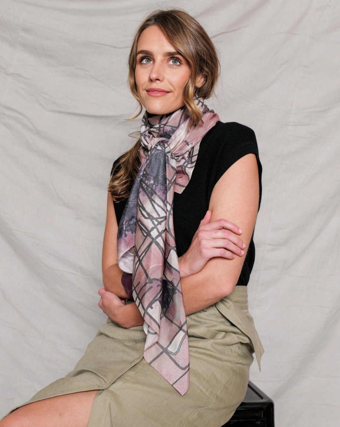 METTLE silk-cotton scarf (SAMPLE)