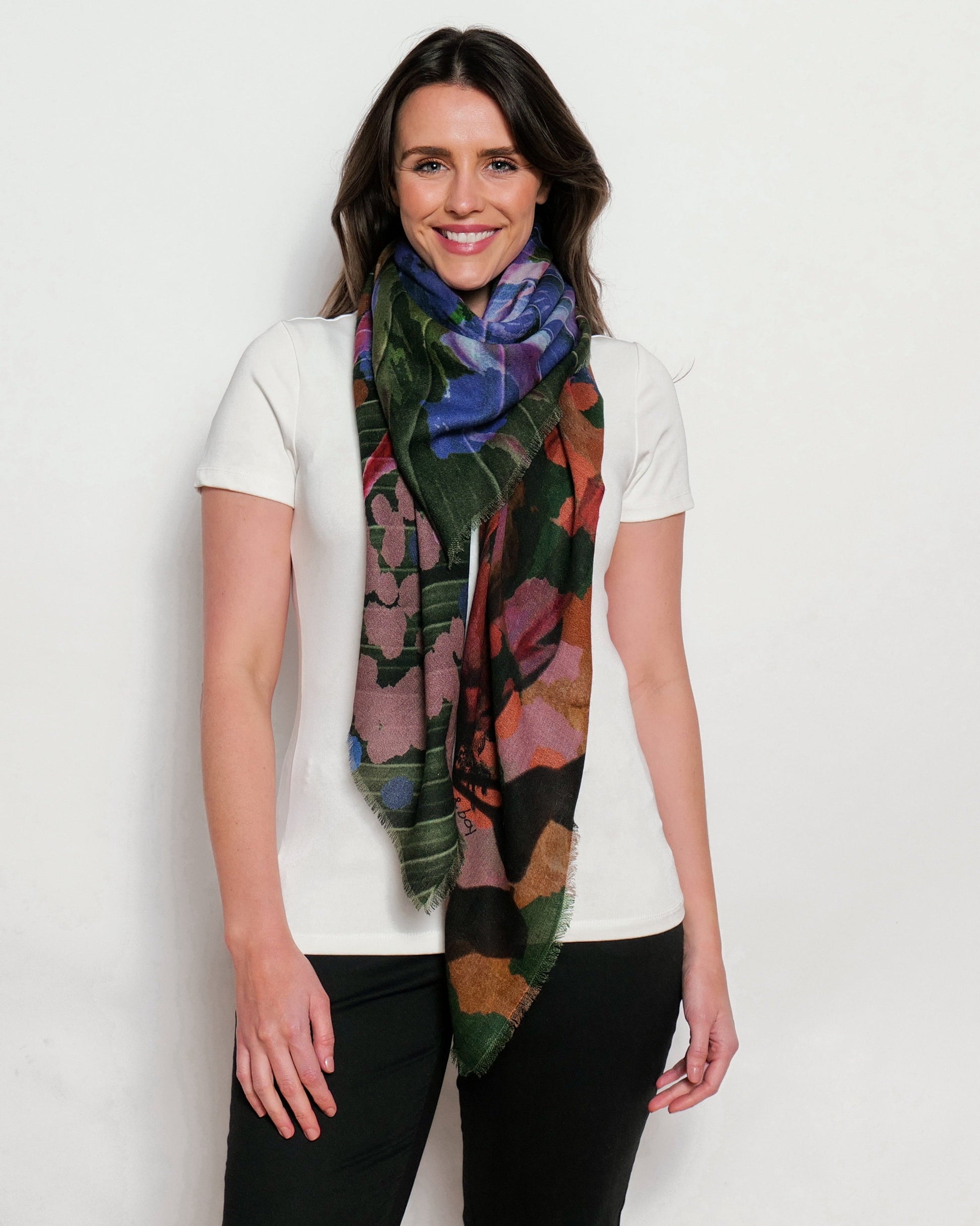 abstract design scarf made in india