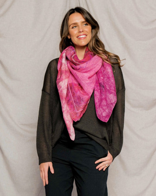 AMARE silk-cotton scarf