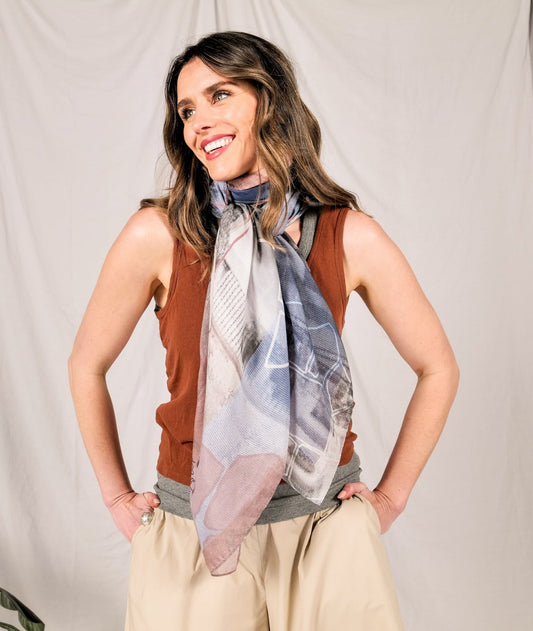 FIDARSI silk-cotton scarf