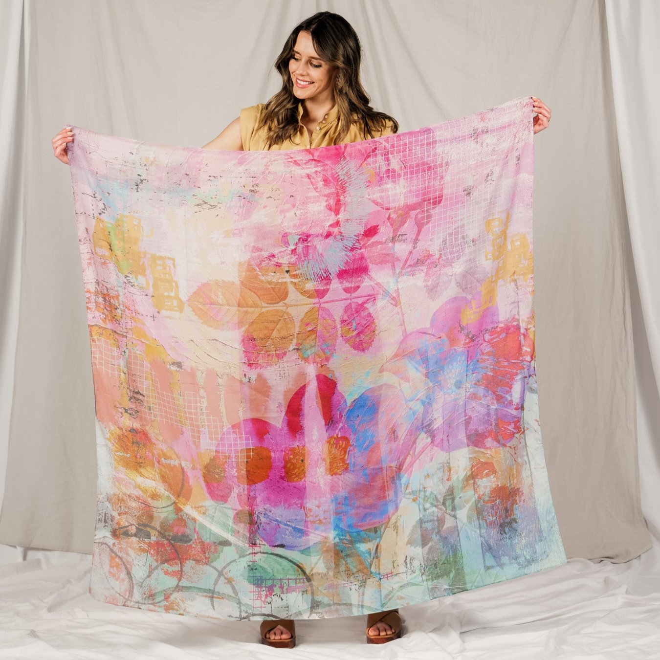 HABITUAL silk-cotton scarf