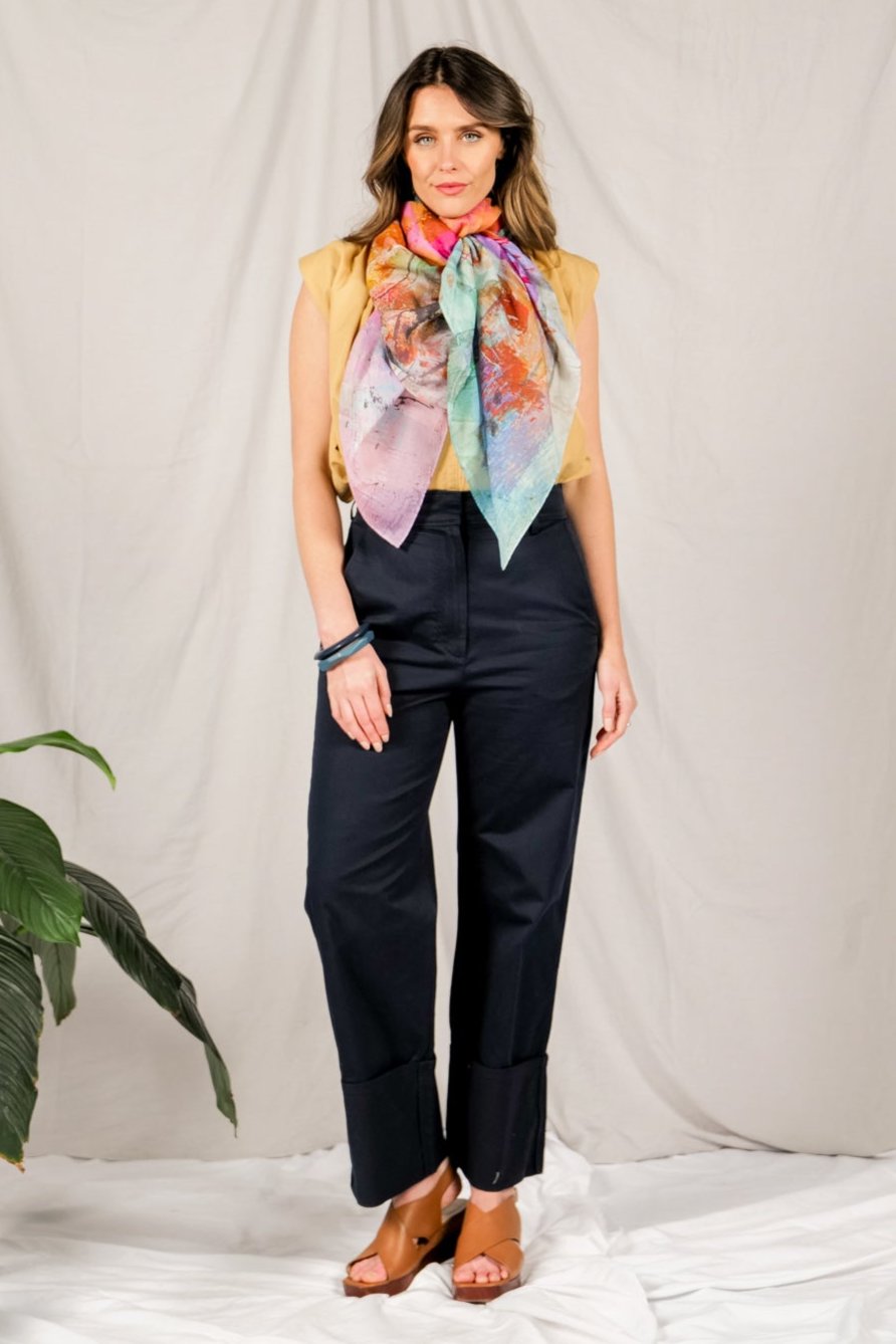 HABITUAL silk-cotton scarf