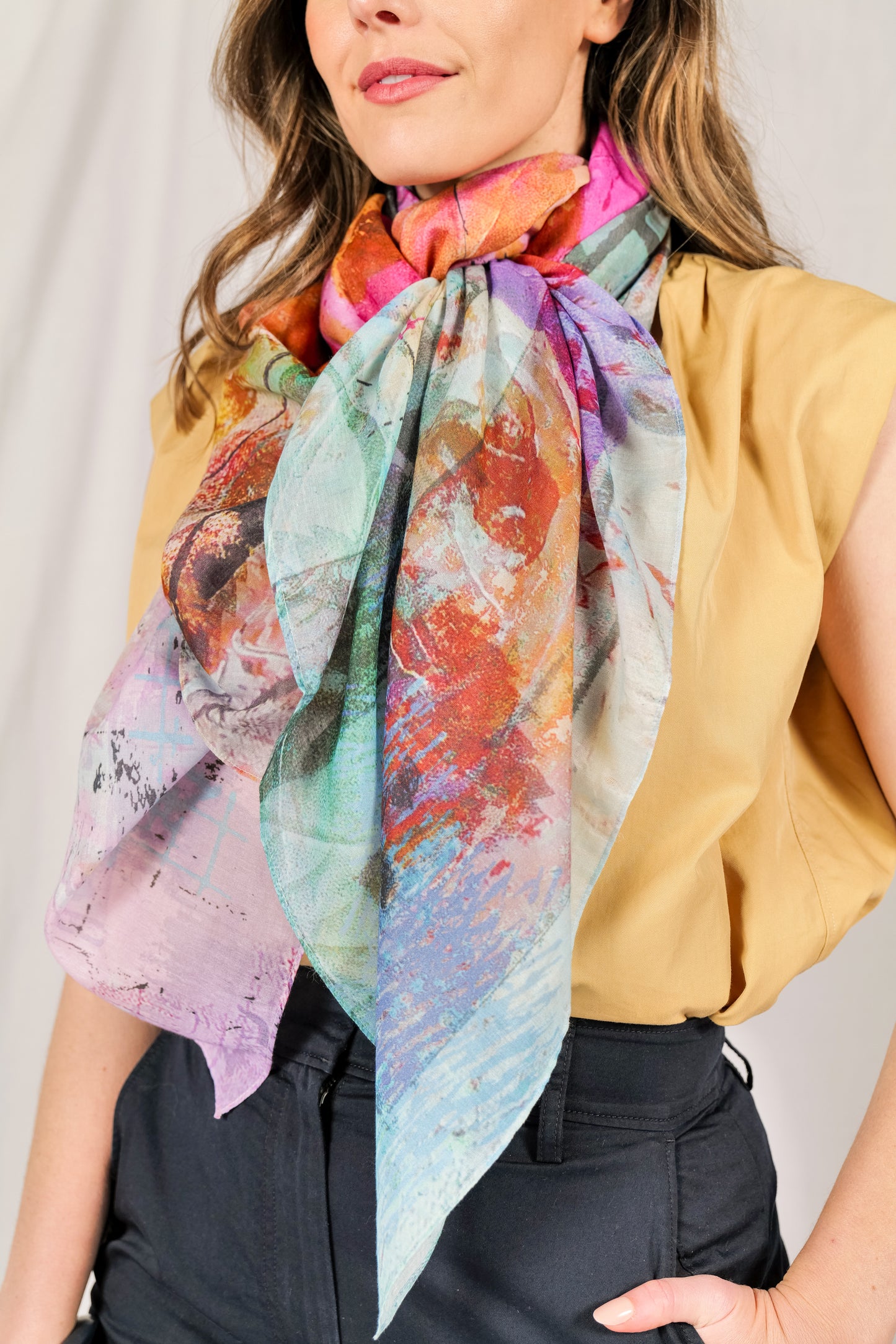 HABITUAL silk-cotton scarf