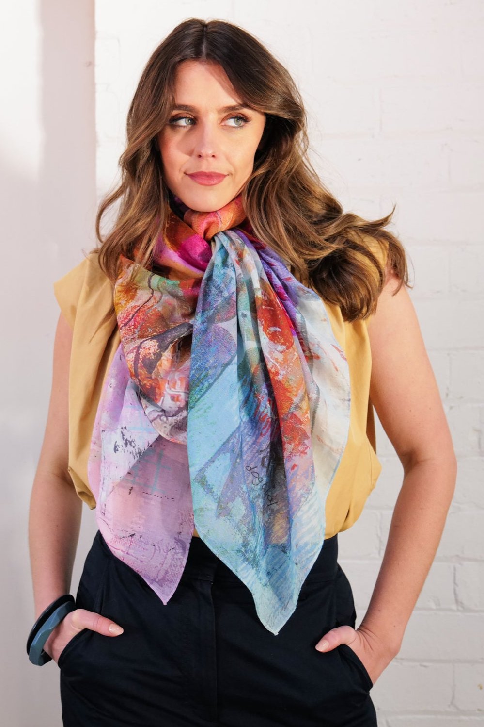 HABITUAL silk-cotton scarf