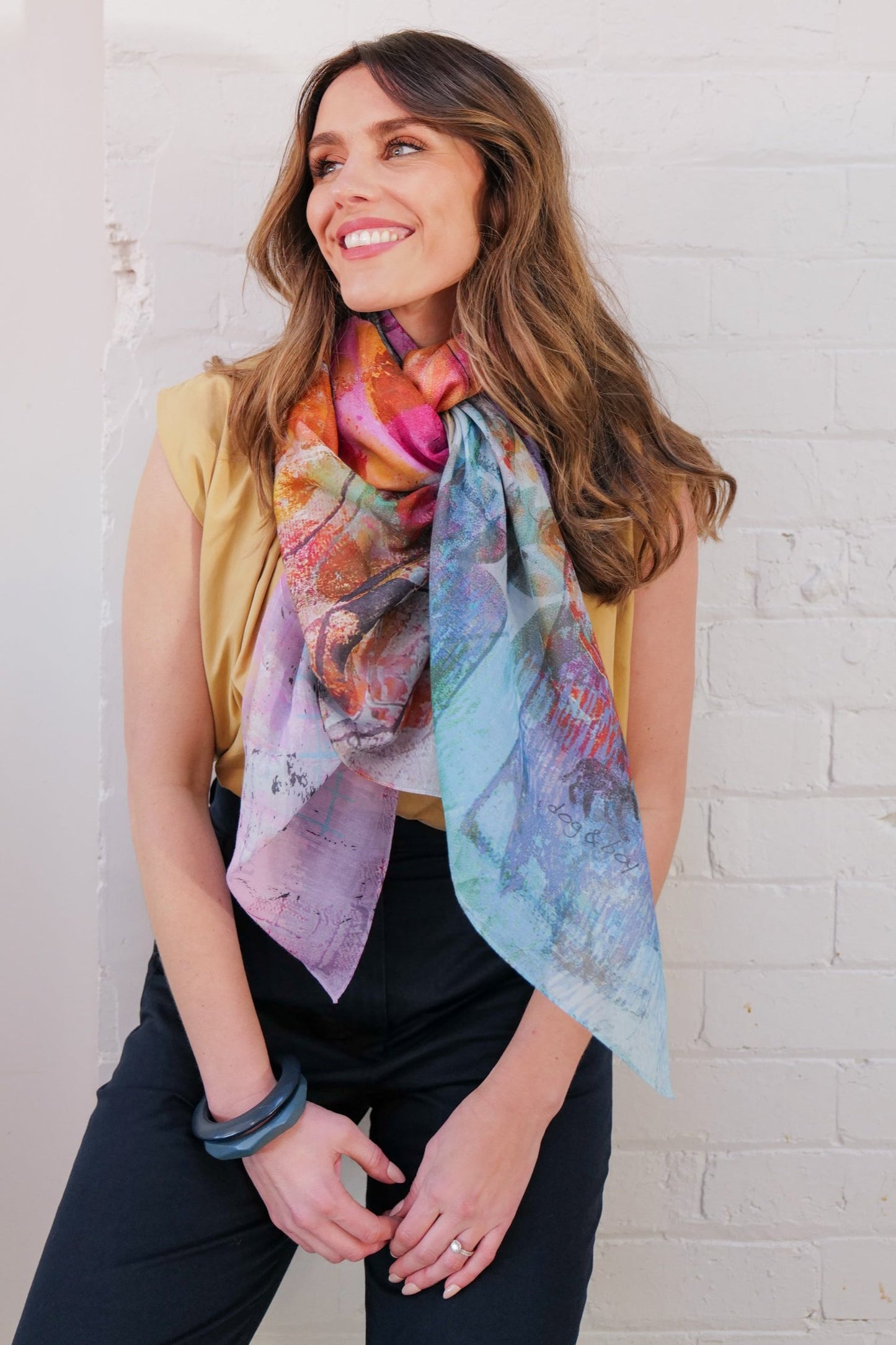 HABITUAL silk-cotton scarf