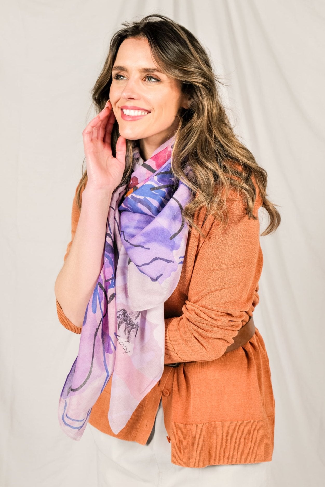 HAECCEITY silk-cotton scarf