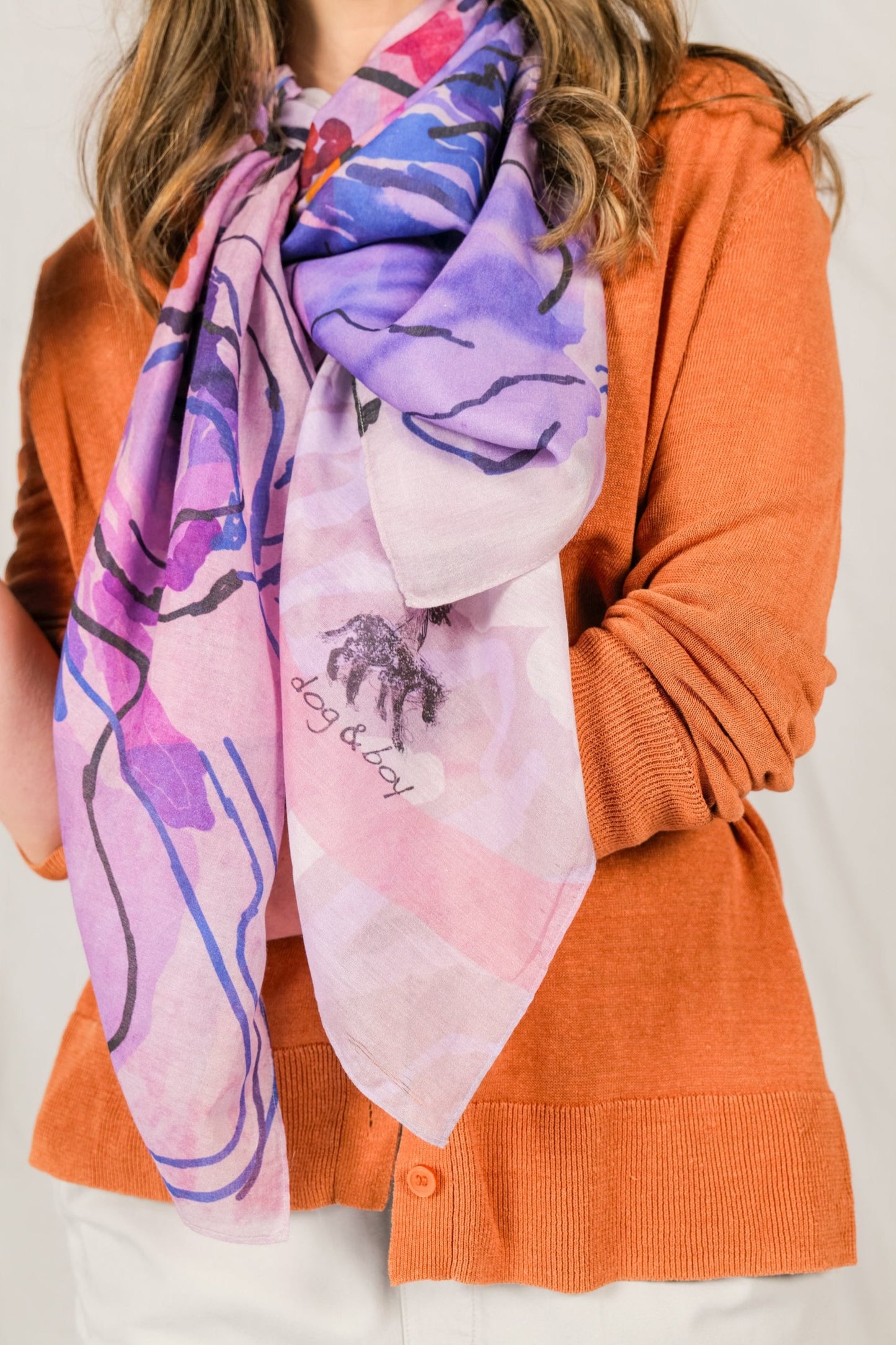 HAECCEITY silk-cotton scarf