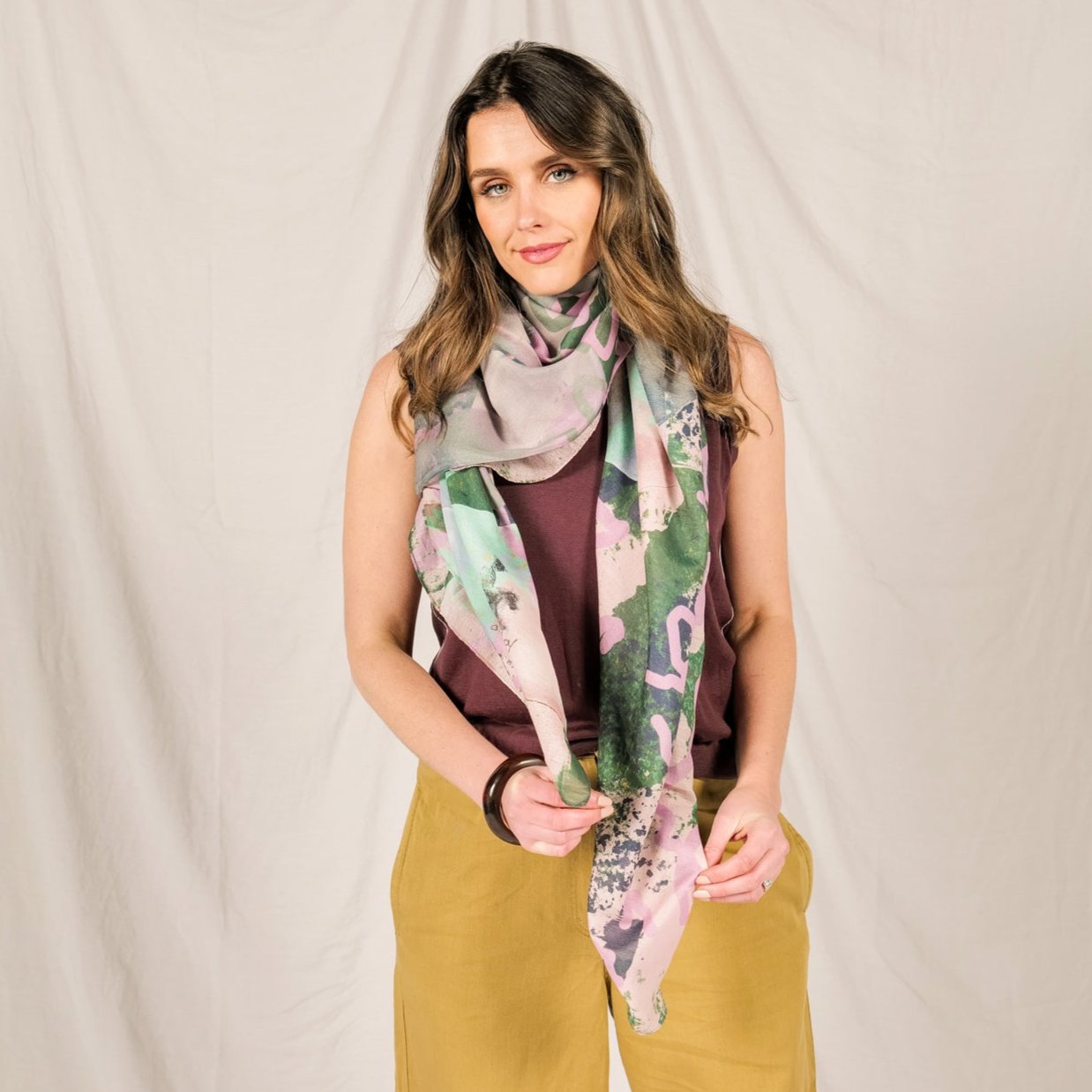 MELIORA silk-cotton scarf