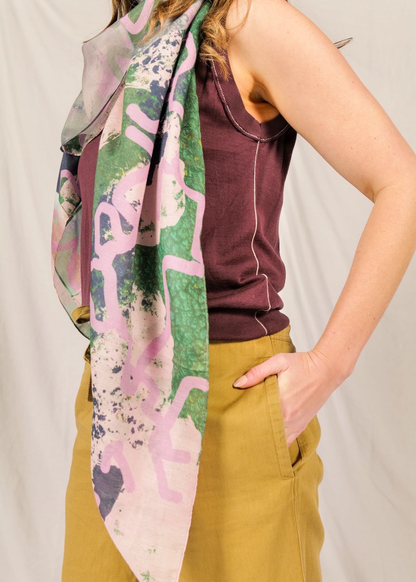 MELIORA silk-cotton scarf