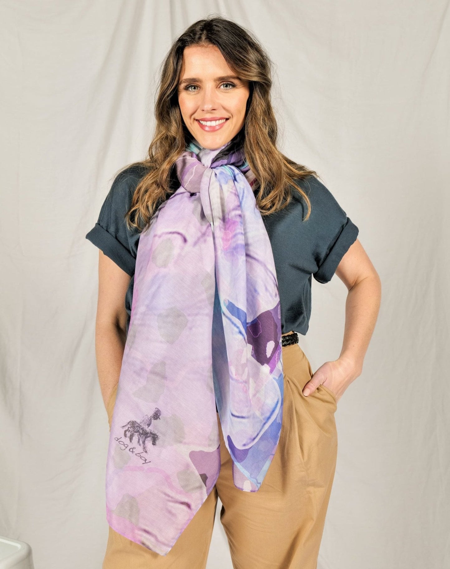 RIRE silk-cotton scarf