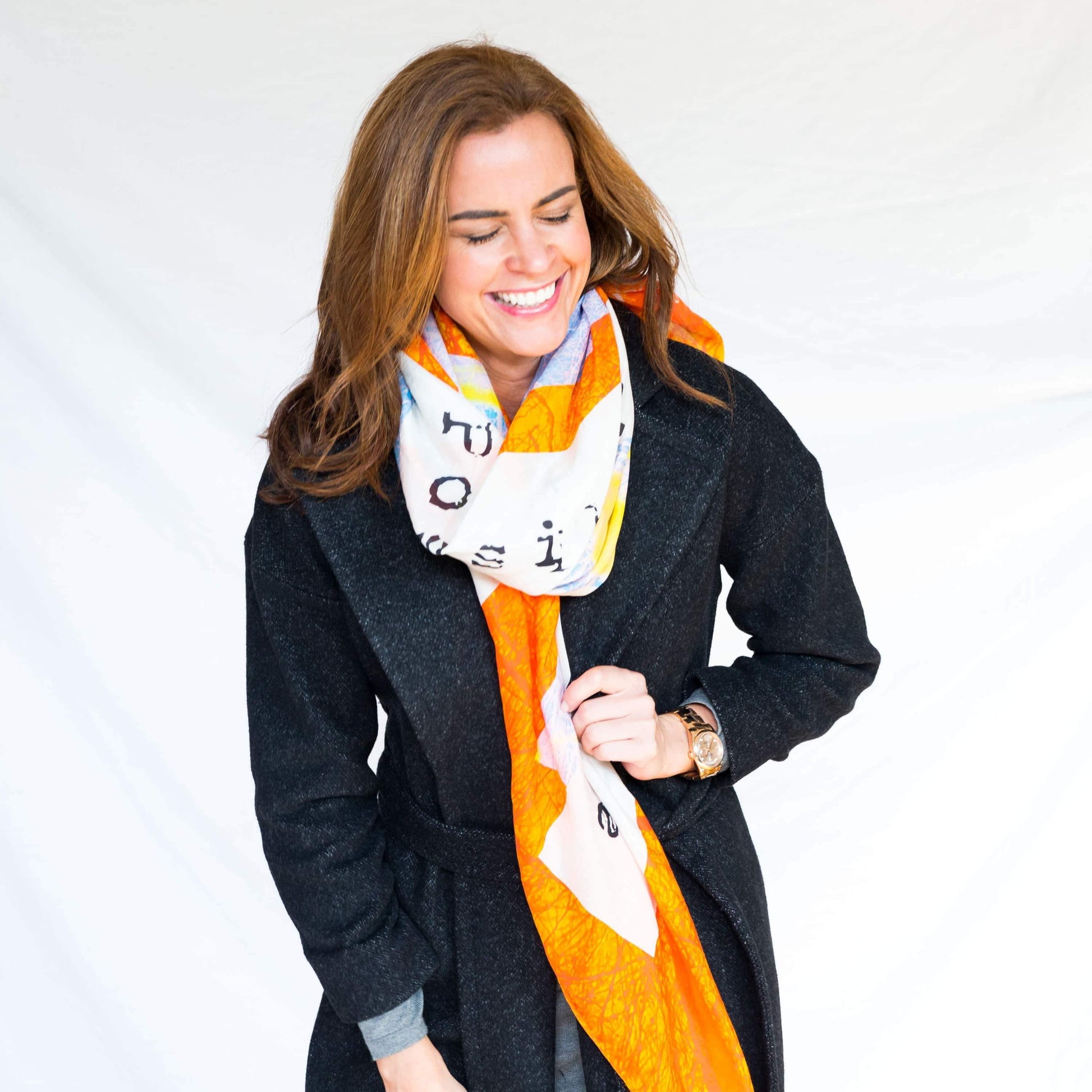 orange scarf