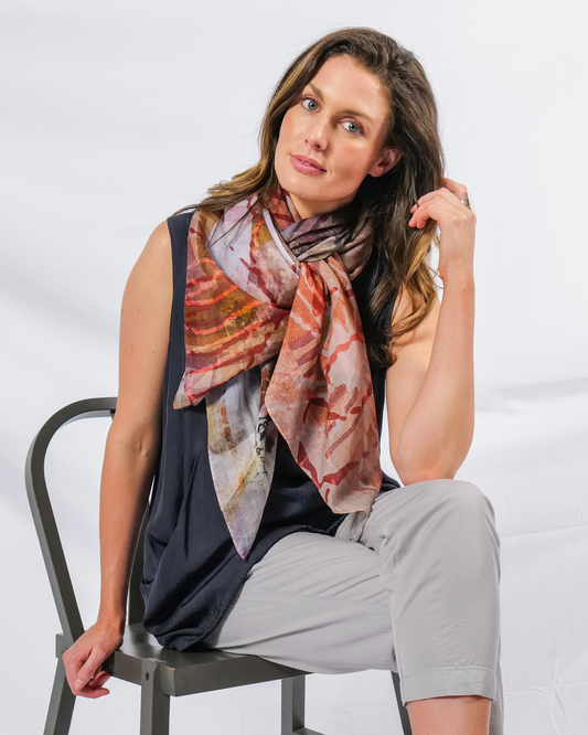 KVELL silk-cotton scarf