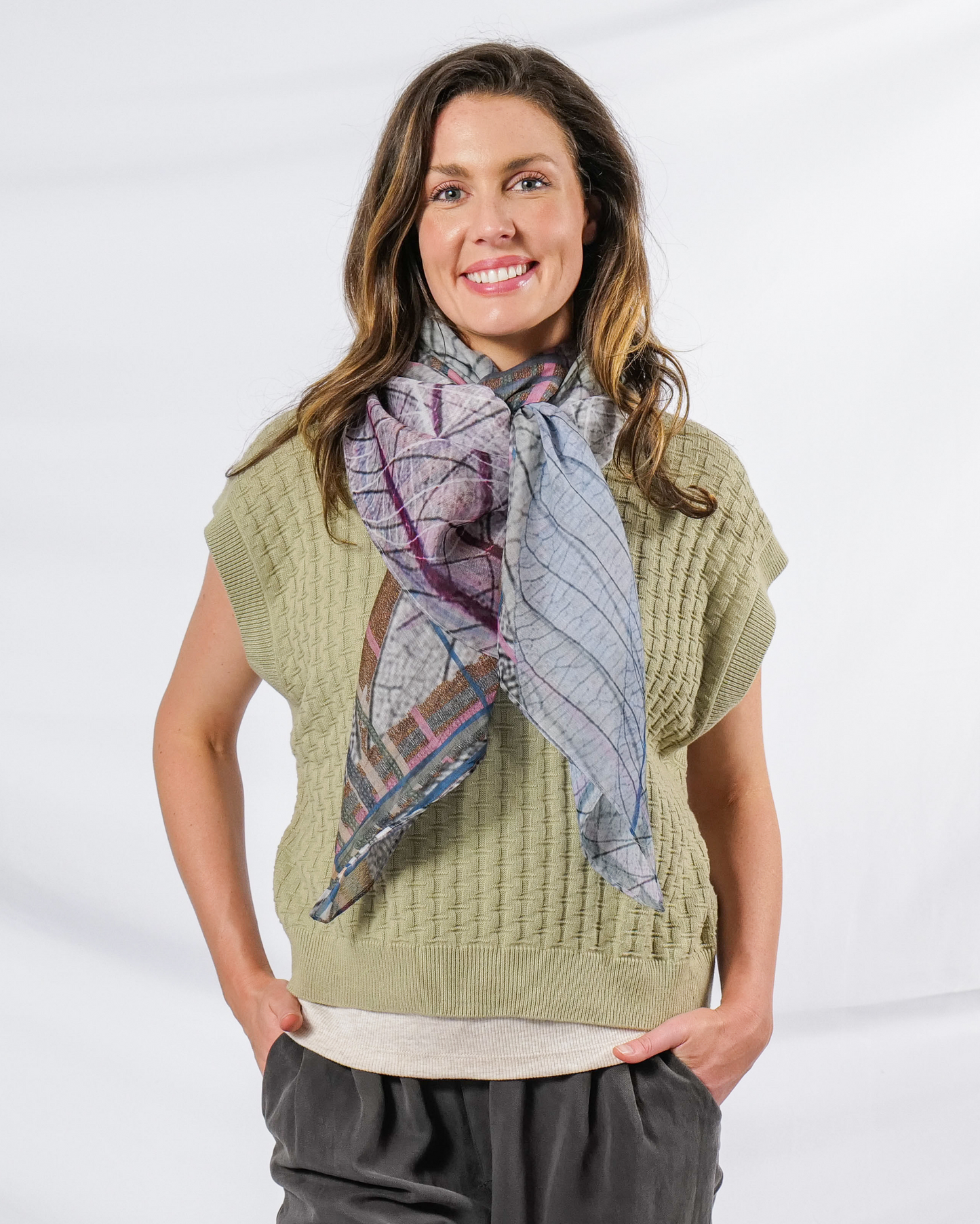 FOUND silk-cotton scarf