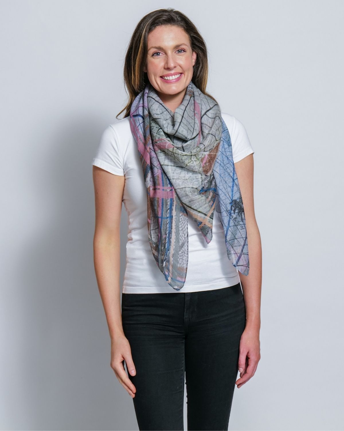 FOUND silk-cotton scarf