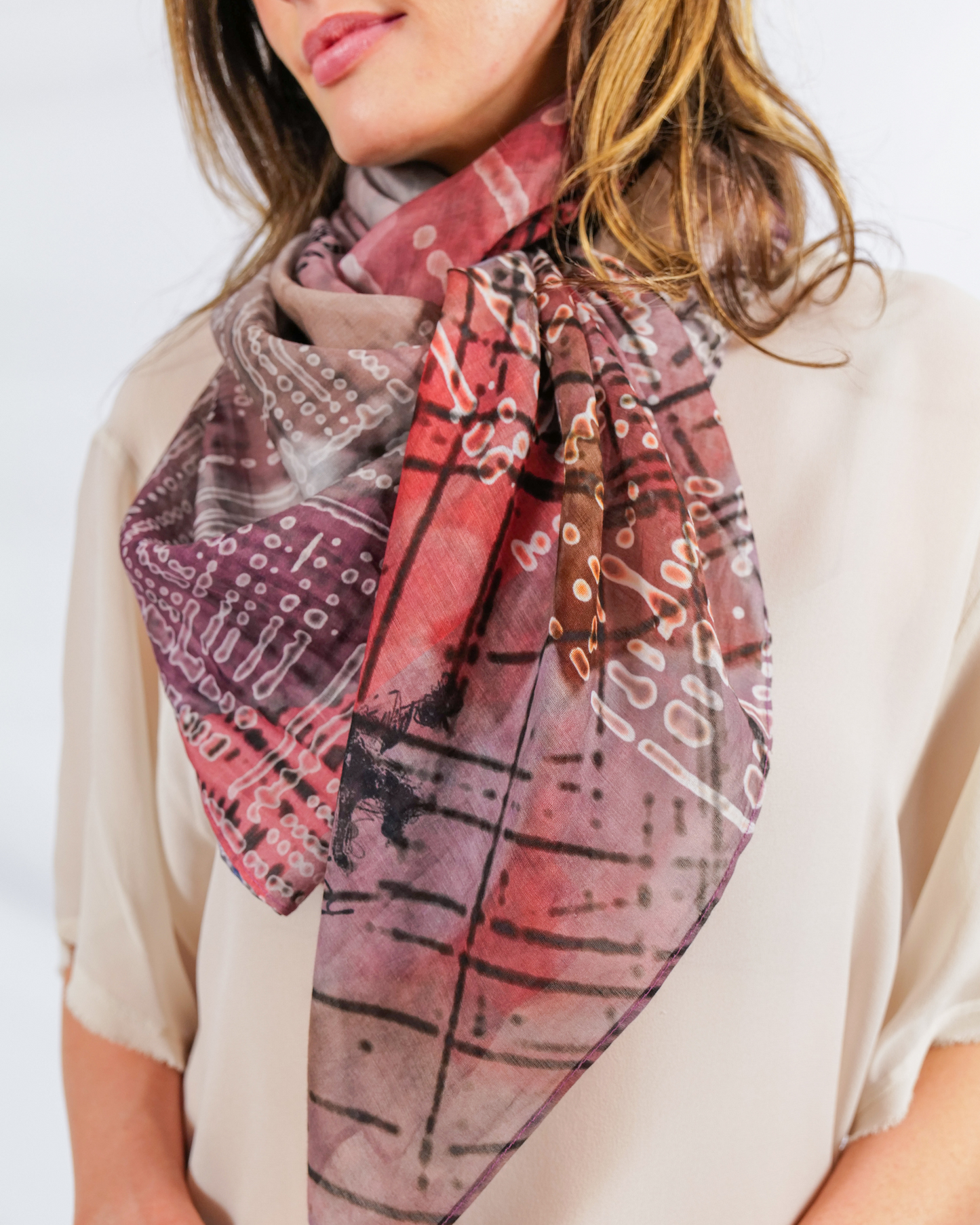 BURGEON silk-cotton scarf