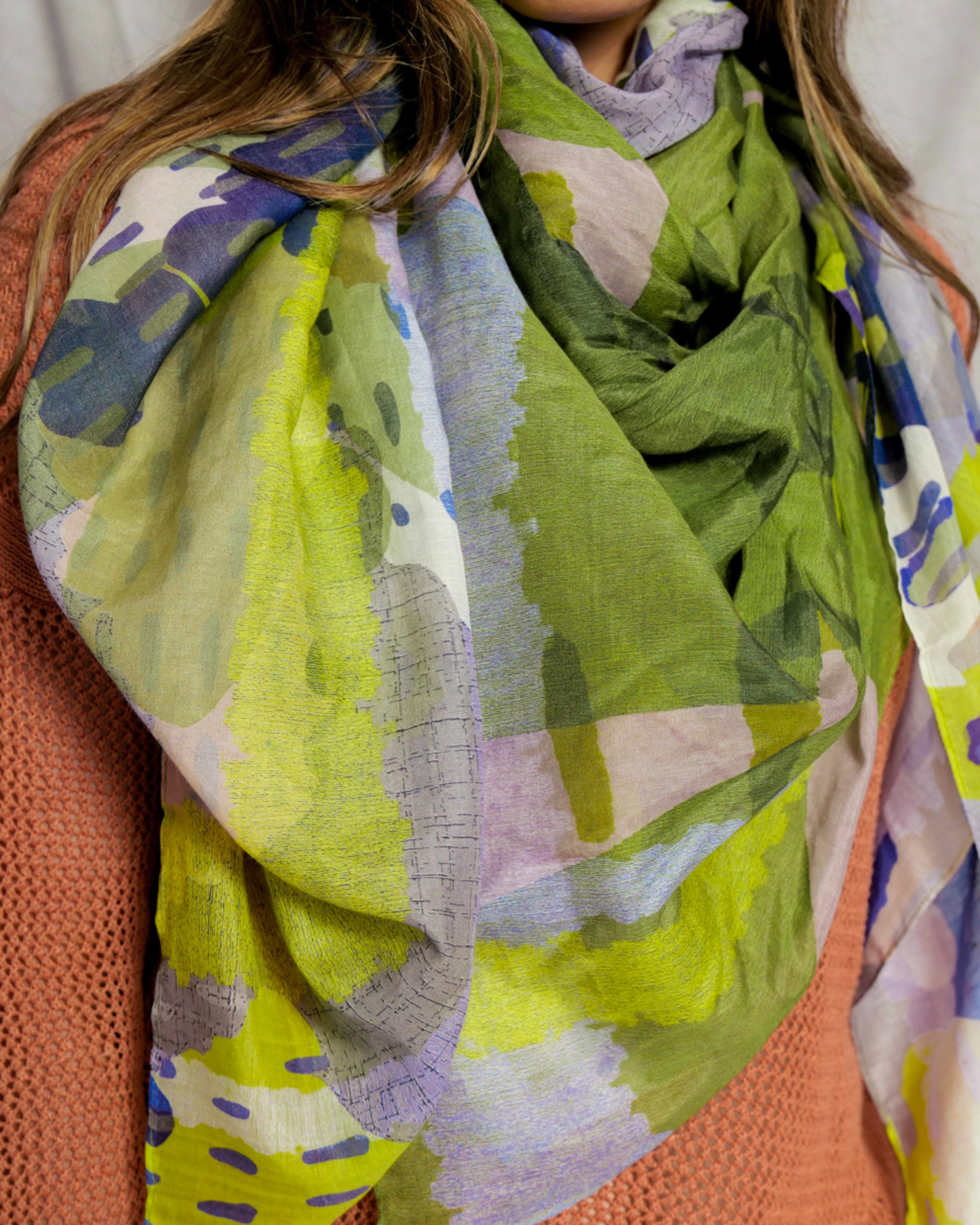 designed in australia made in india silk cotton digital print scarf