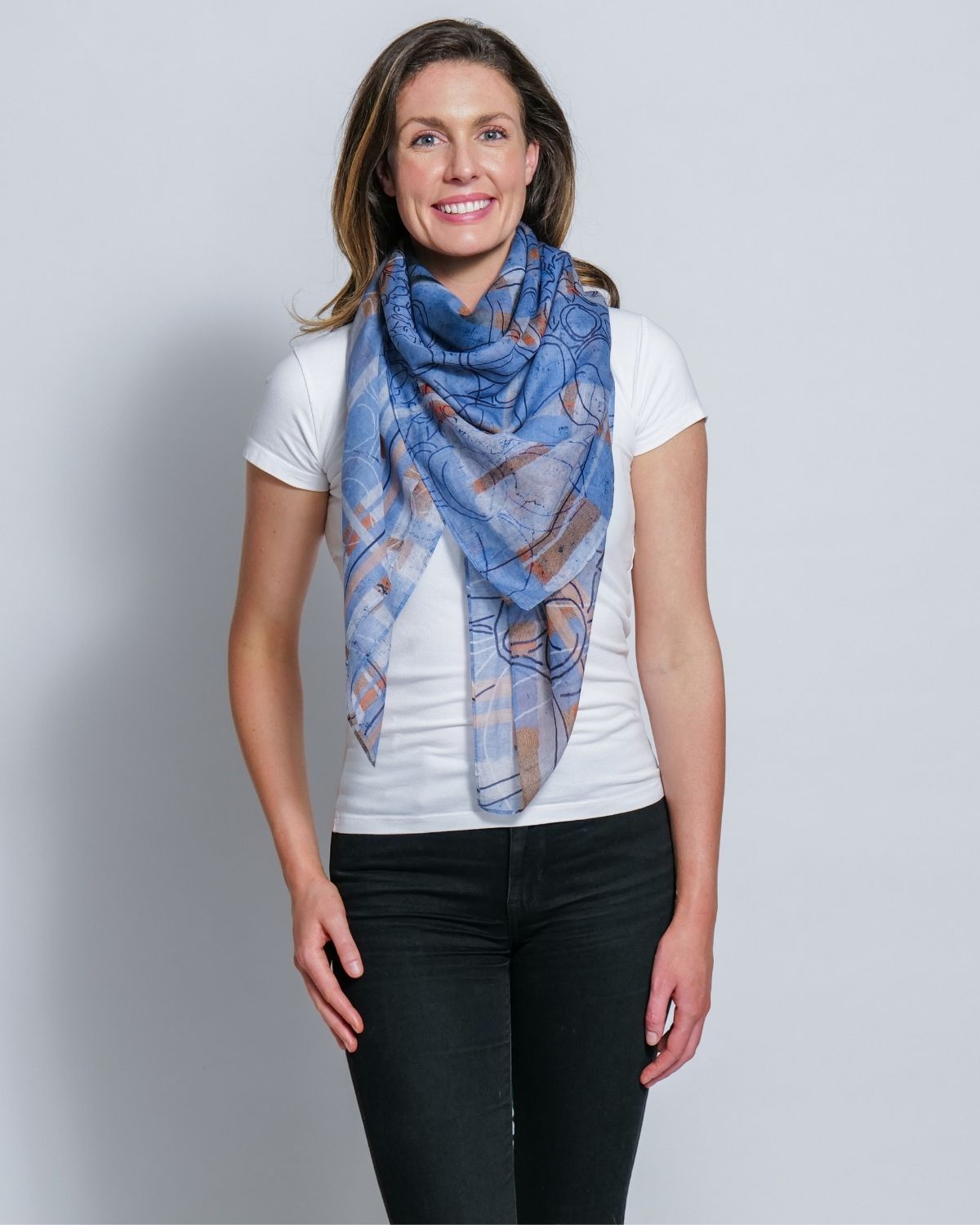 VIDERE silk-cotton scarf