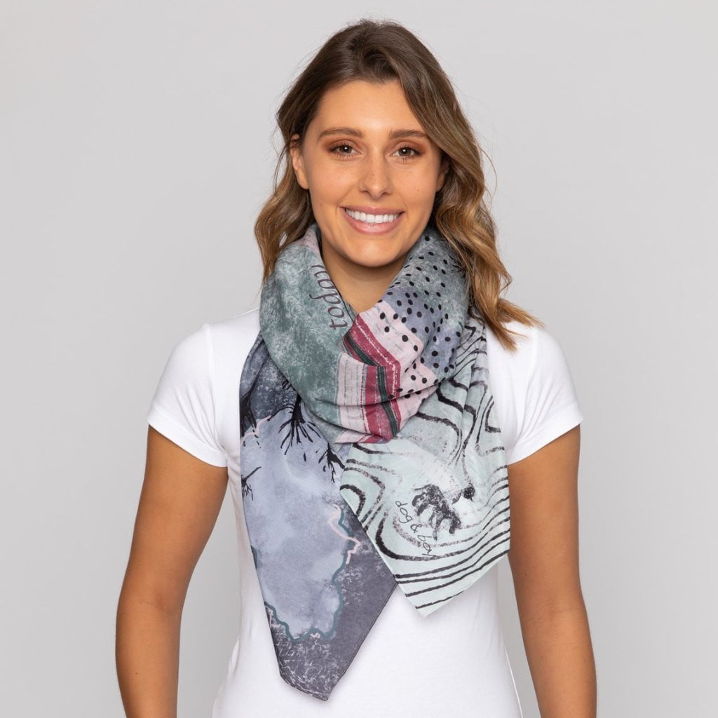 TEMPUS silk-cotton scarf