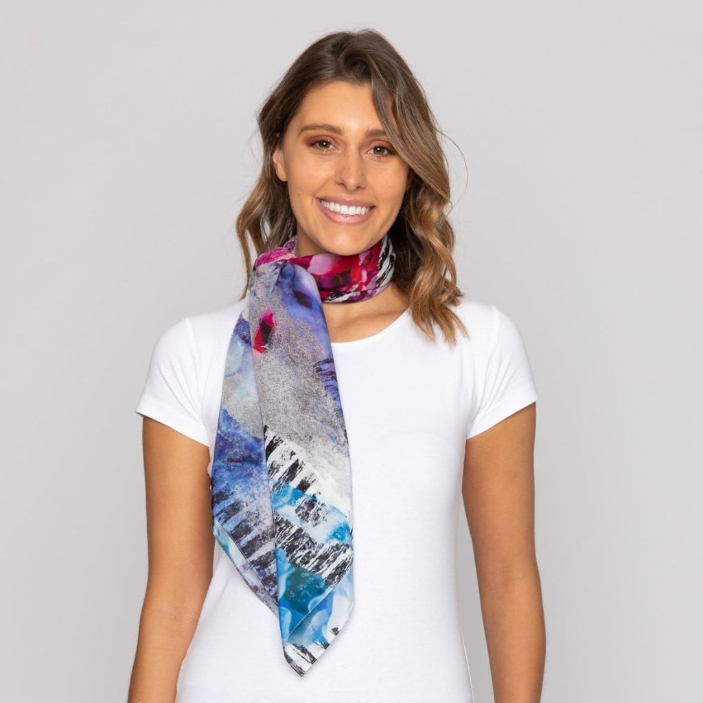 FLOS | hydrangea silk scarf (SAMPLE)