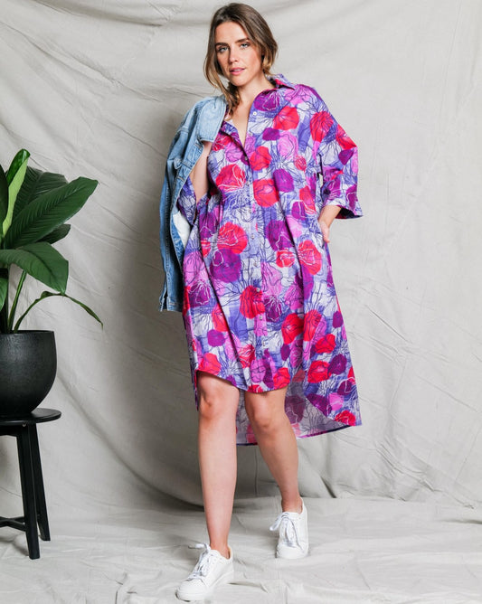 MARGOT print shirt dress | LUCID (SAMPLE)