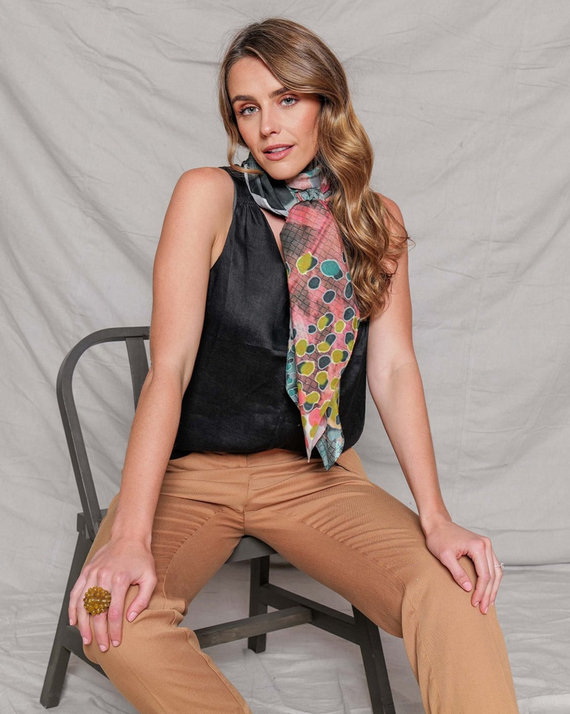 CULTIVATE silk-cotton scarf