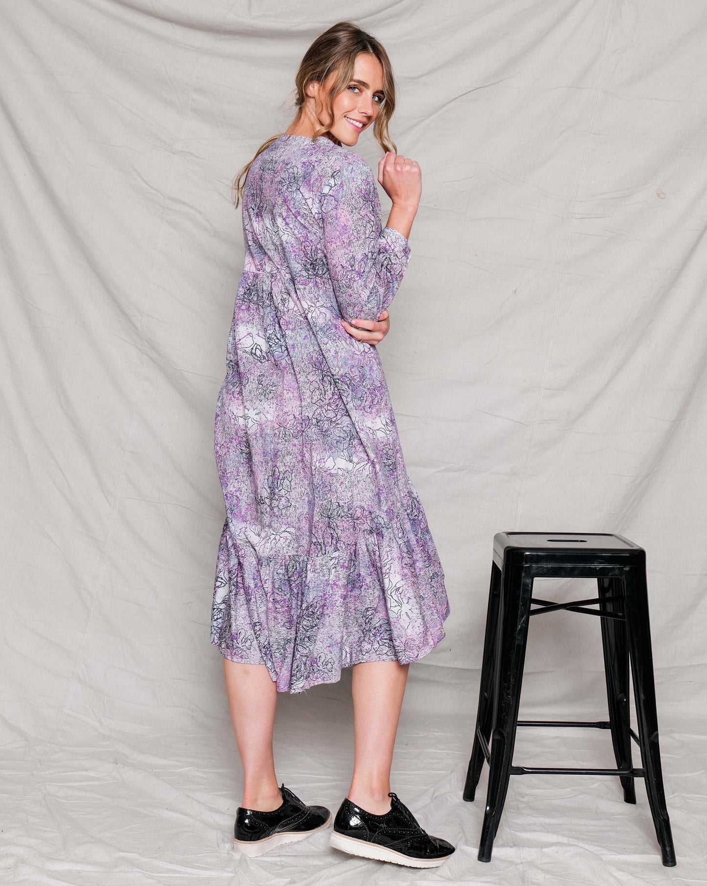 Billie Hem Print Dress | Motion