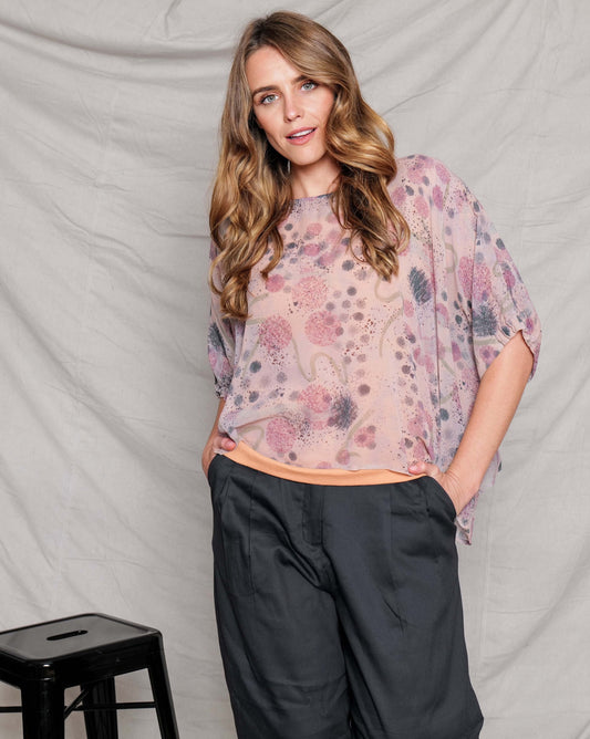 LILY silk print top | UNDONE (SAMPLE)