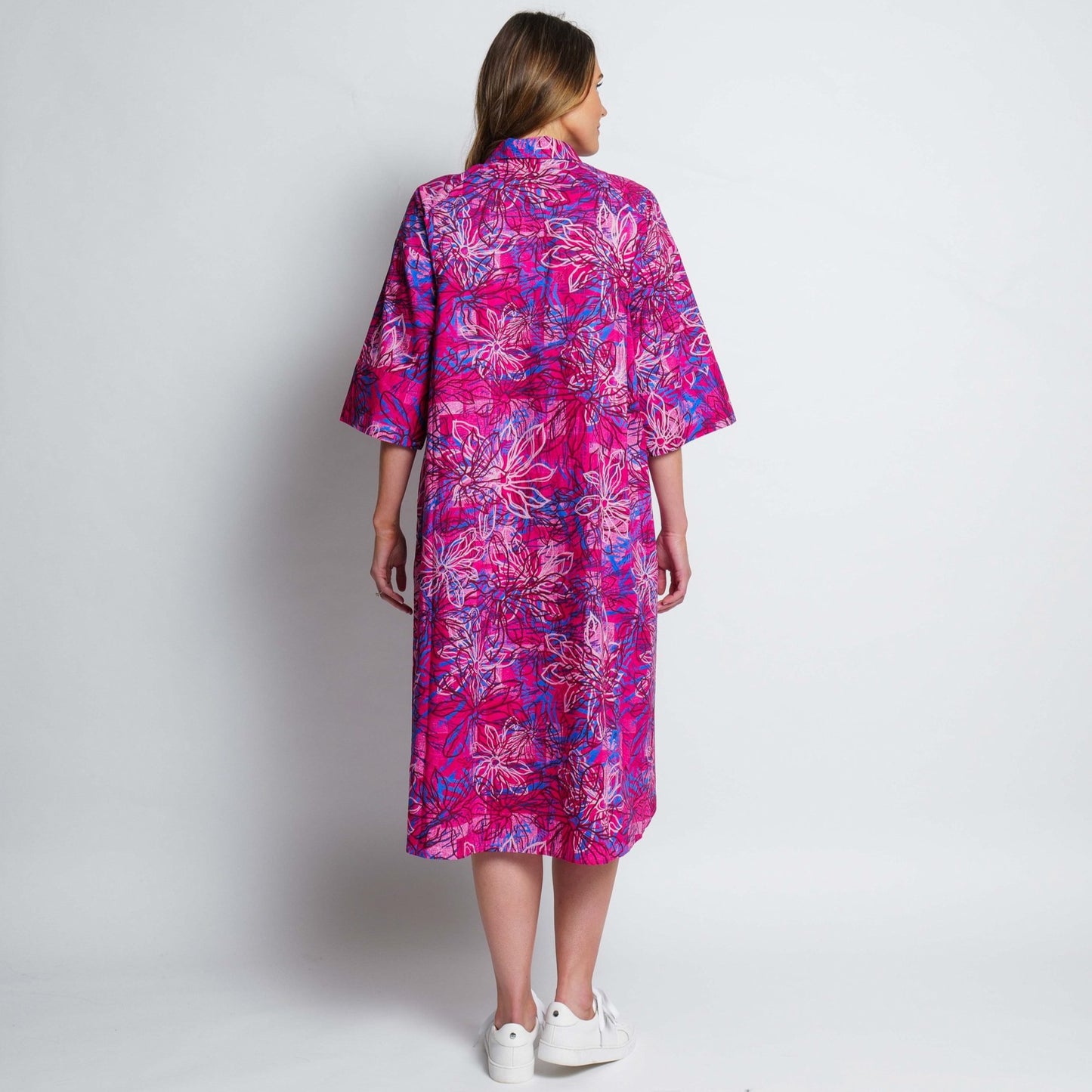 MARGOT cotton print shirt dress | Amity