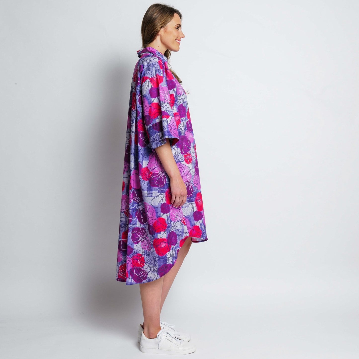 MARGOT Cotton Print Shirt Dress | Lucid