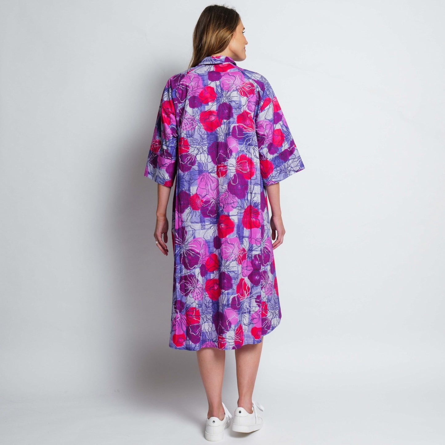MARGOT Cotton Print Shirt Dress | Lucid