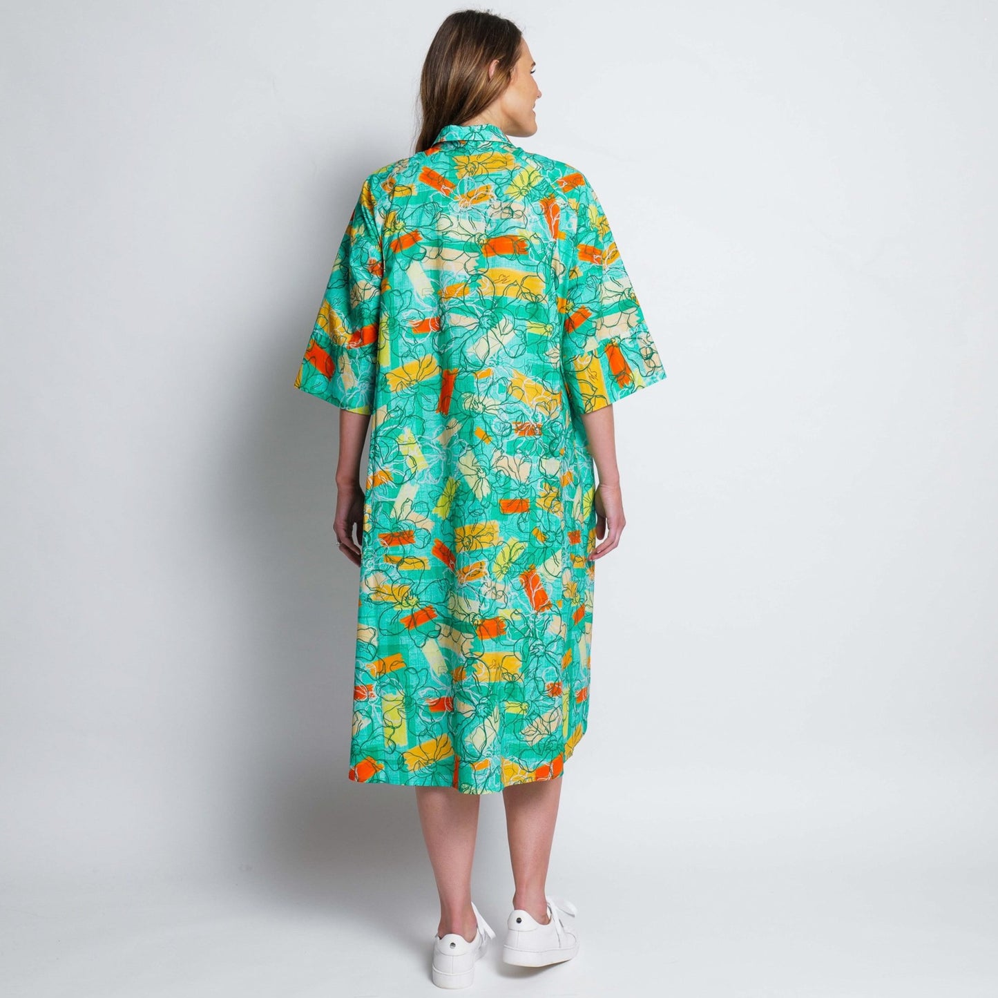 MARGOT Cotton Print Shirt Dress | Solace